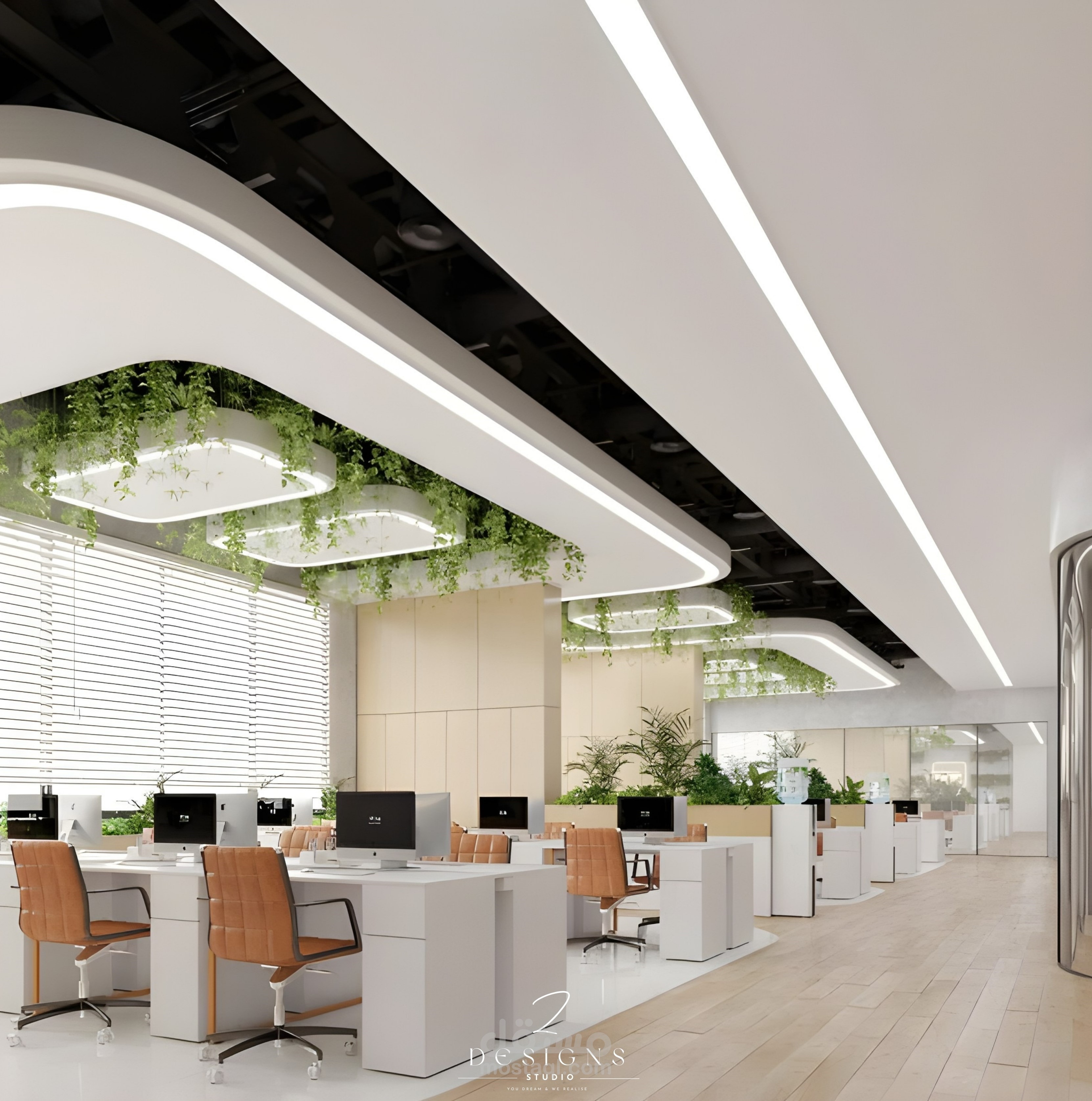 تصميم لWORK STATION ل CALL CENTER بأبوظبي