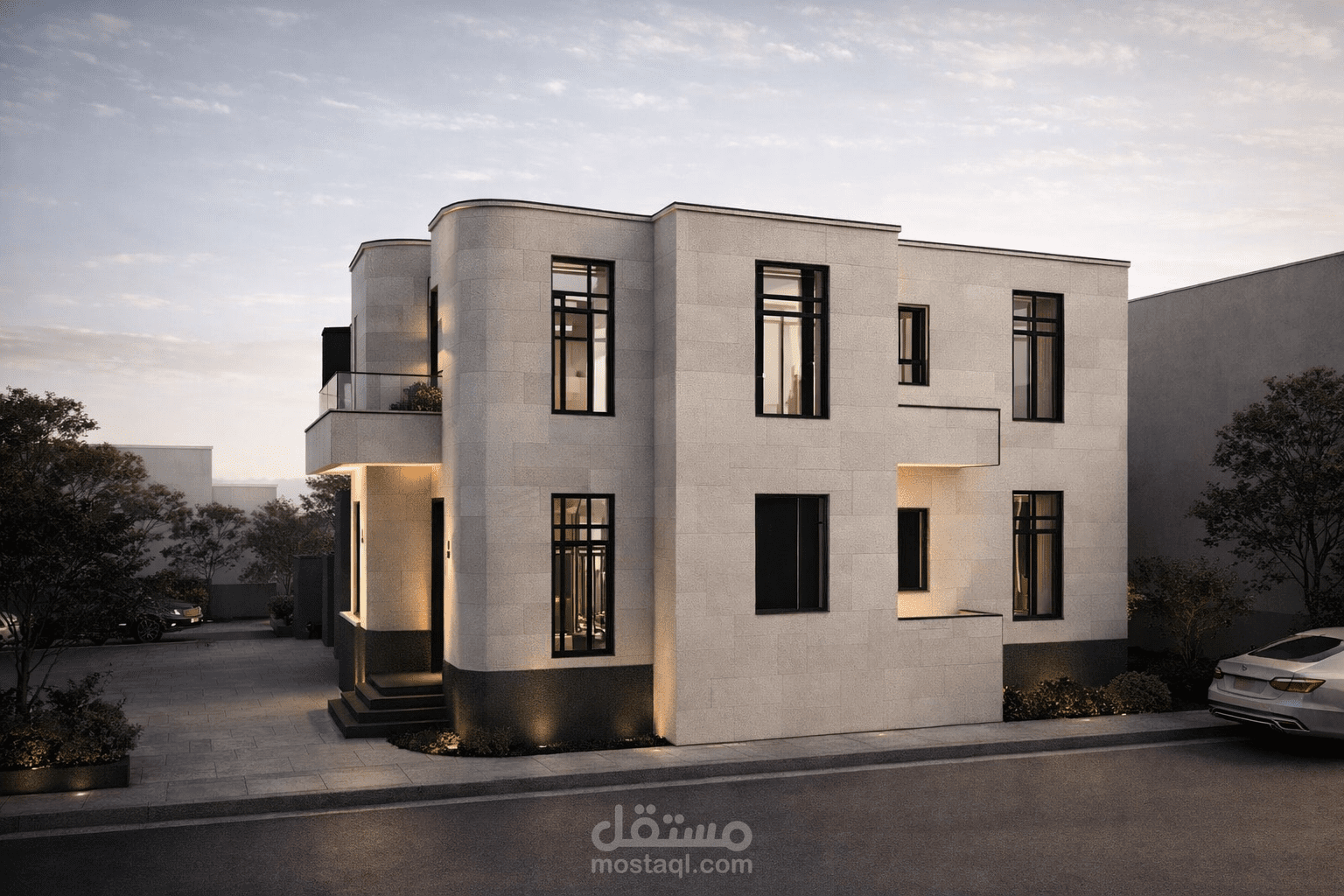 تصميم مخطط فيلا سكنية حديثة (Modern Villa Plan)