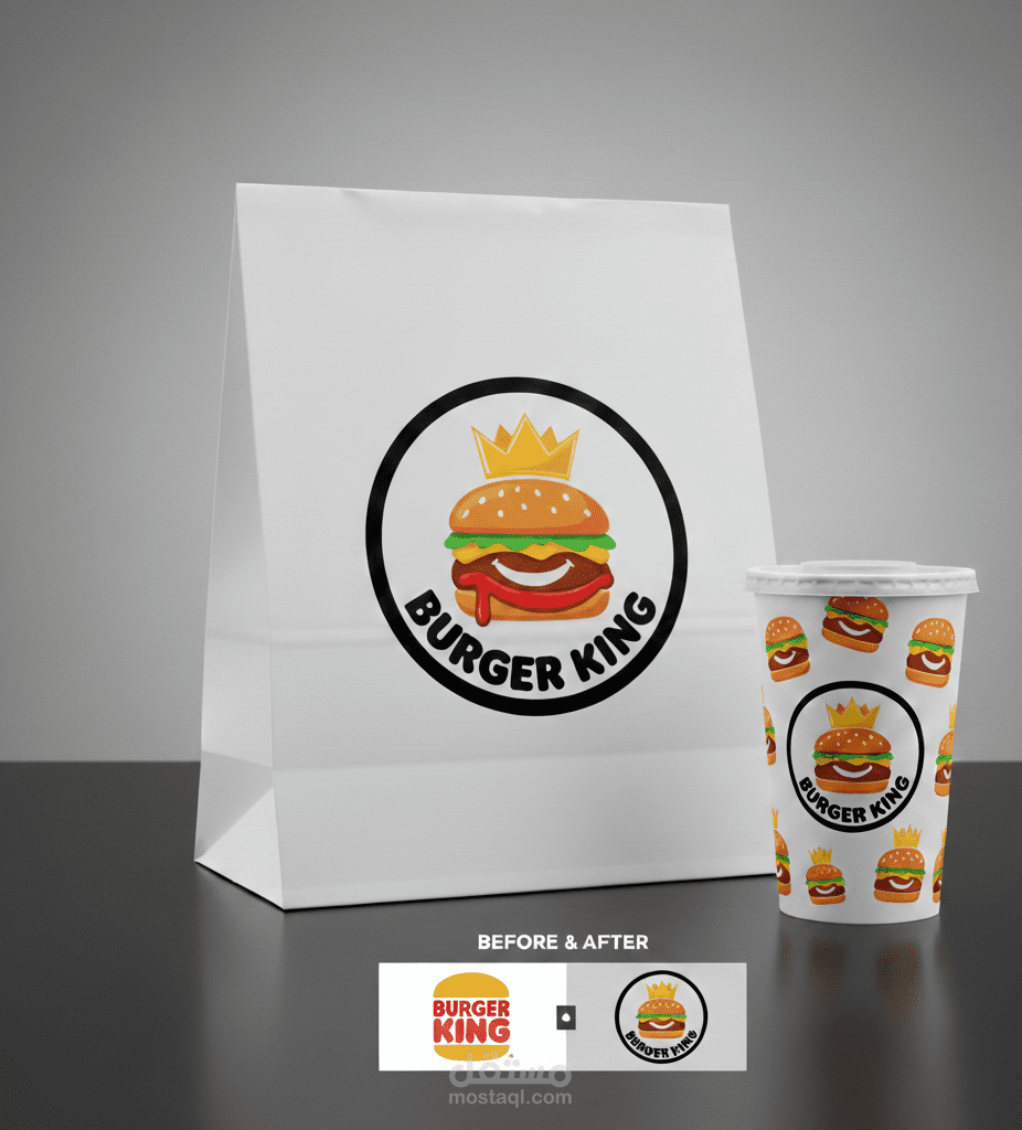 اعاده تصور شعار برجر كينج | Burger King logo reimagined