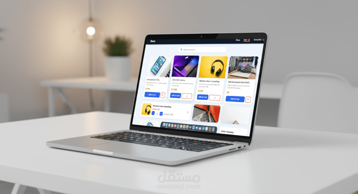 تصميم وتطوير واجهة متجر إلكتروني احترافية (Kanz Store) بتجربة مستخدم فائقة