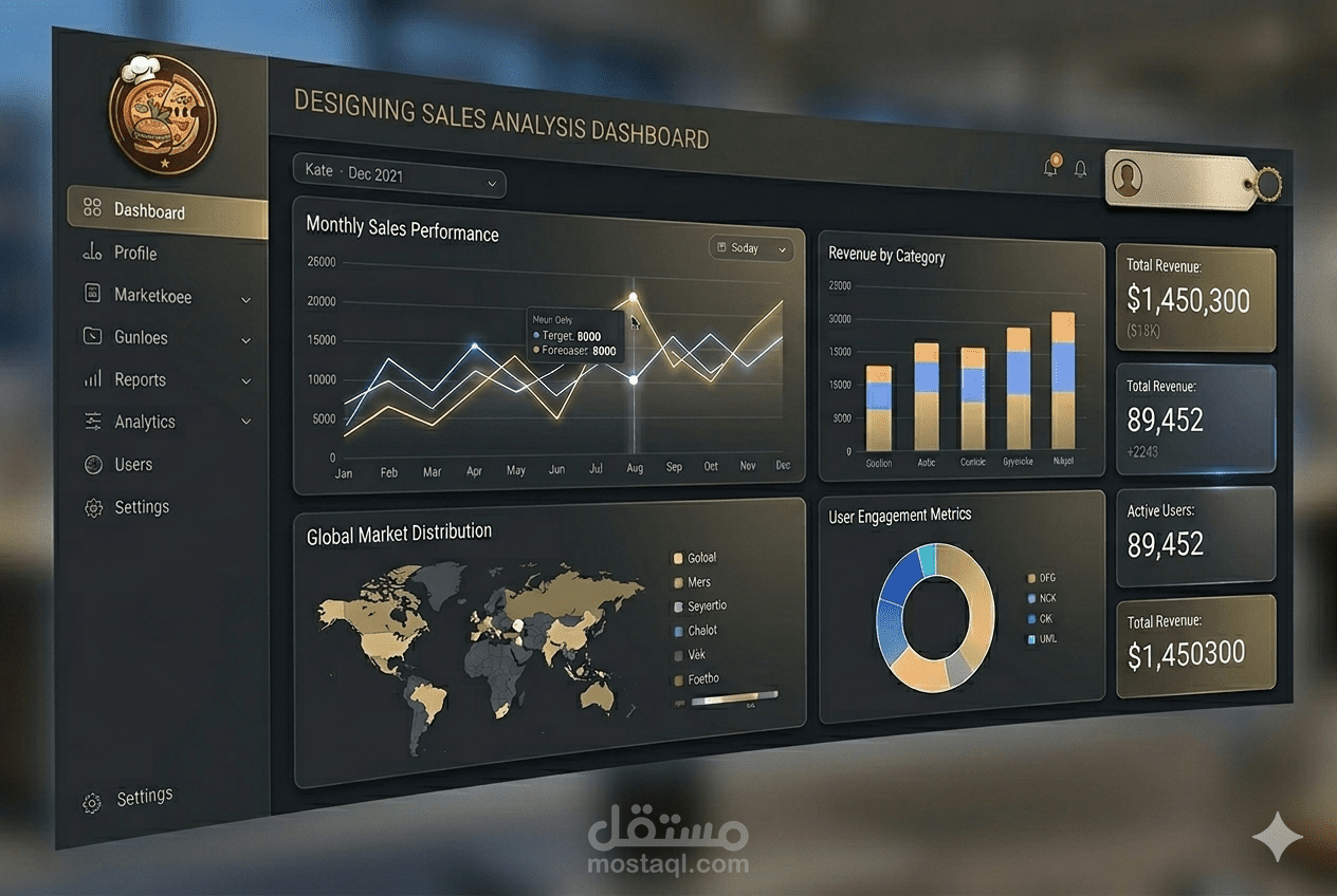 مشروع تحليل أداء مبيعات مطعم Data Analysis Case Study باستخدام Excel
