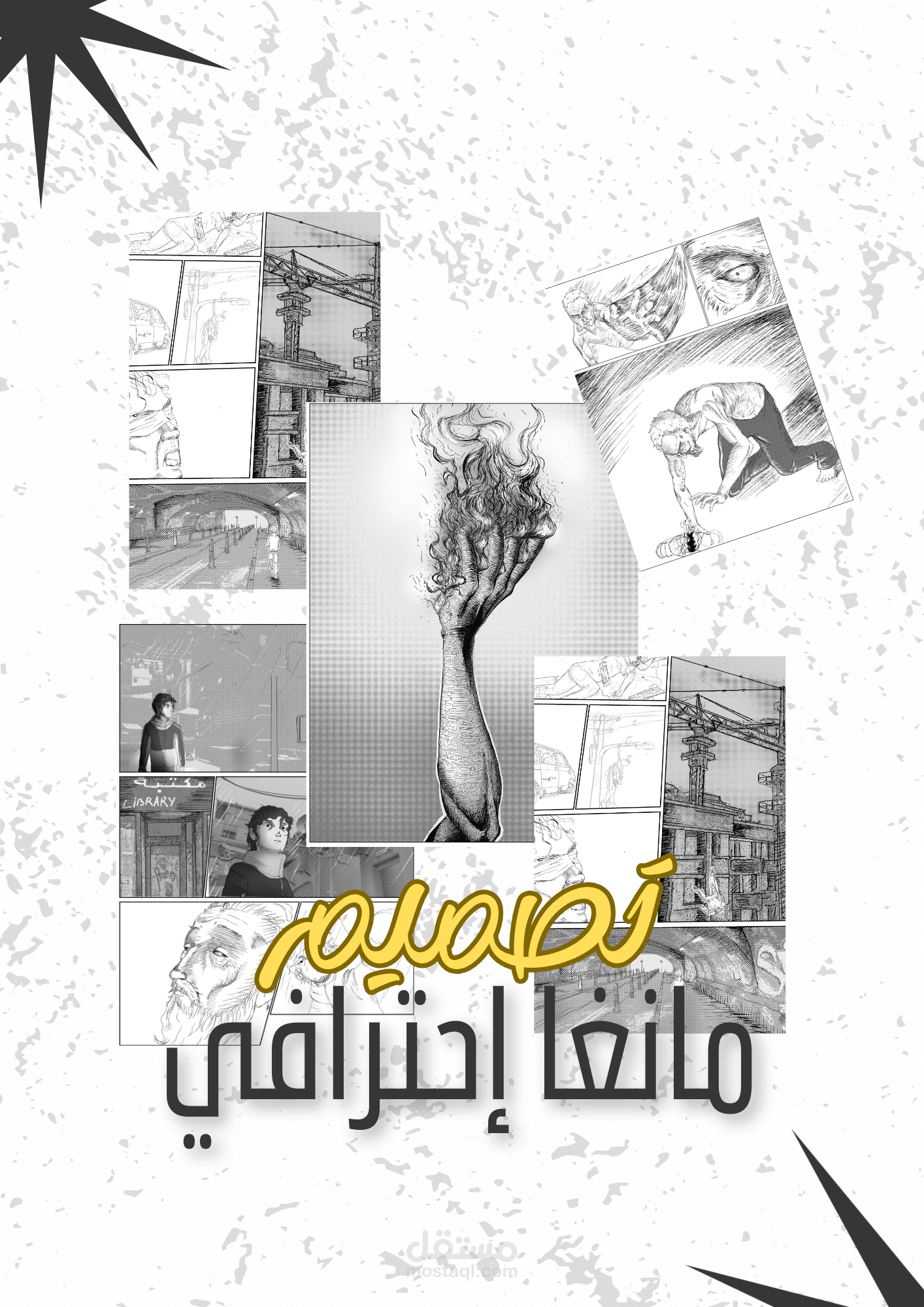 رسم مانجا احترافي بتفاصيل دقيقة.