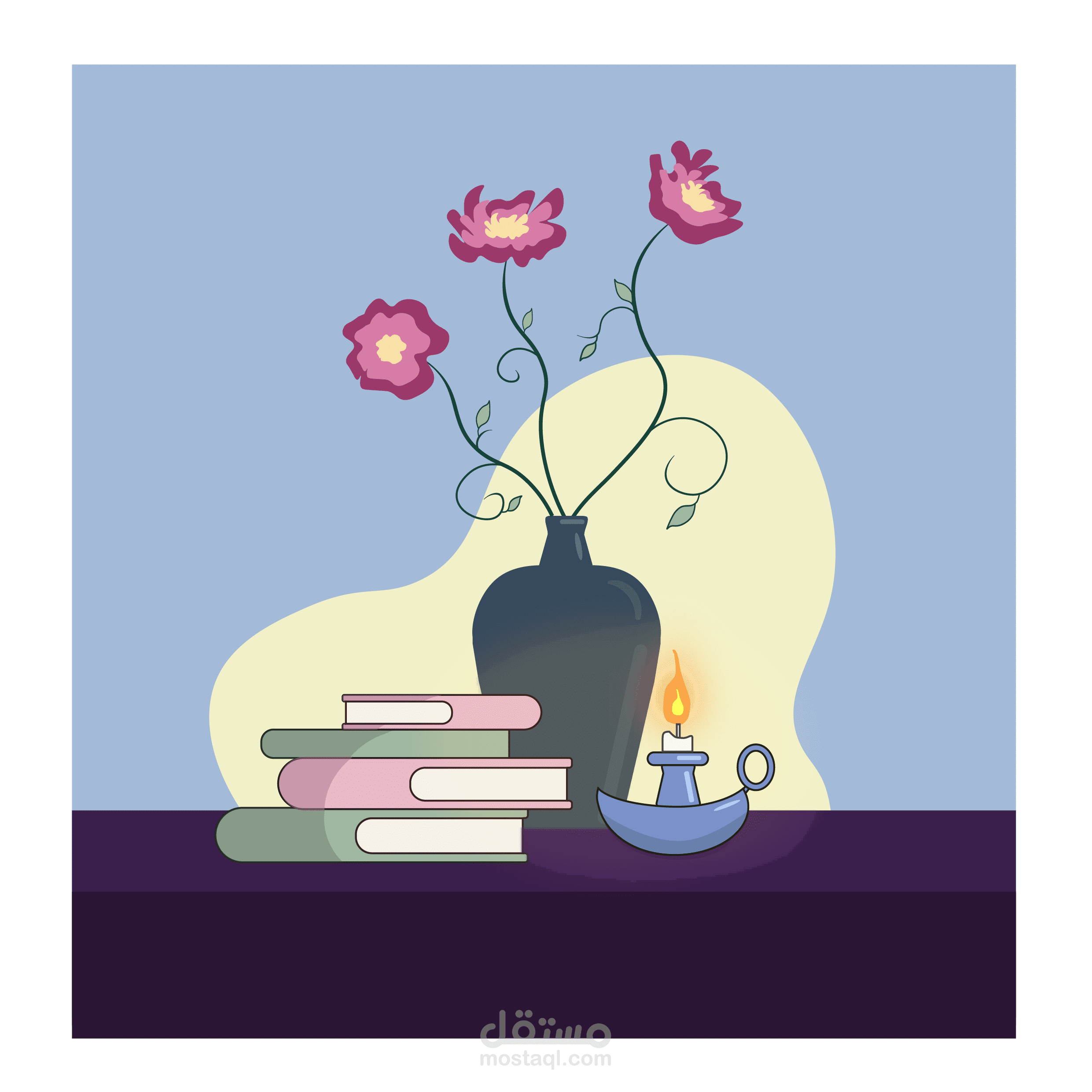 رسم توضيحي ثنائي الأبعاد مسطح