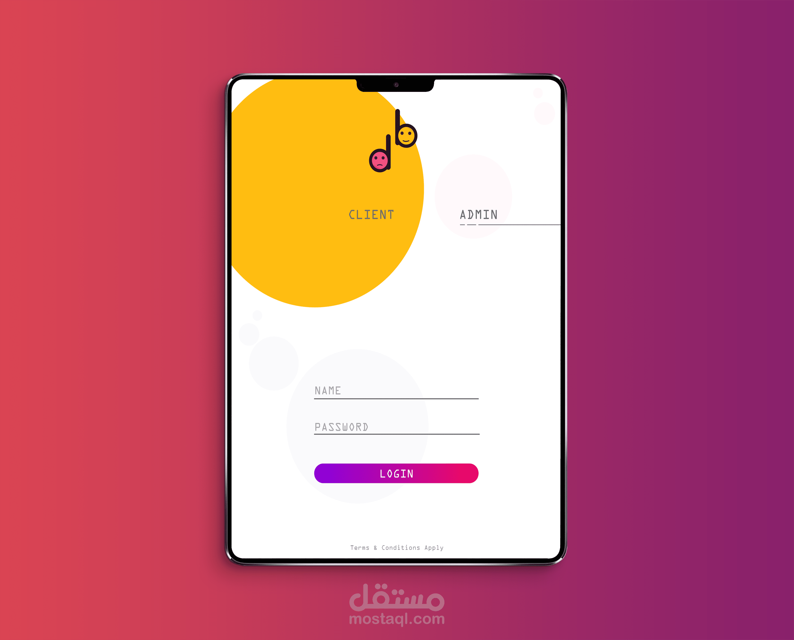 تصميم تطبيق Feedback