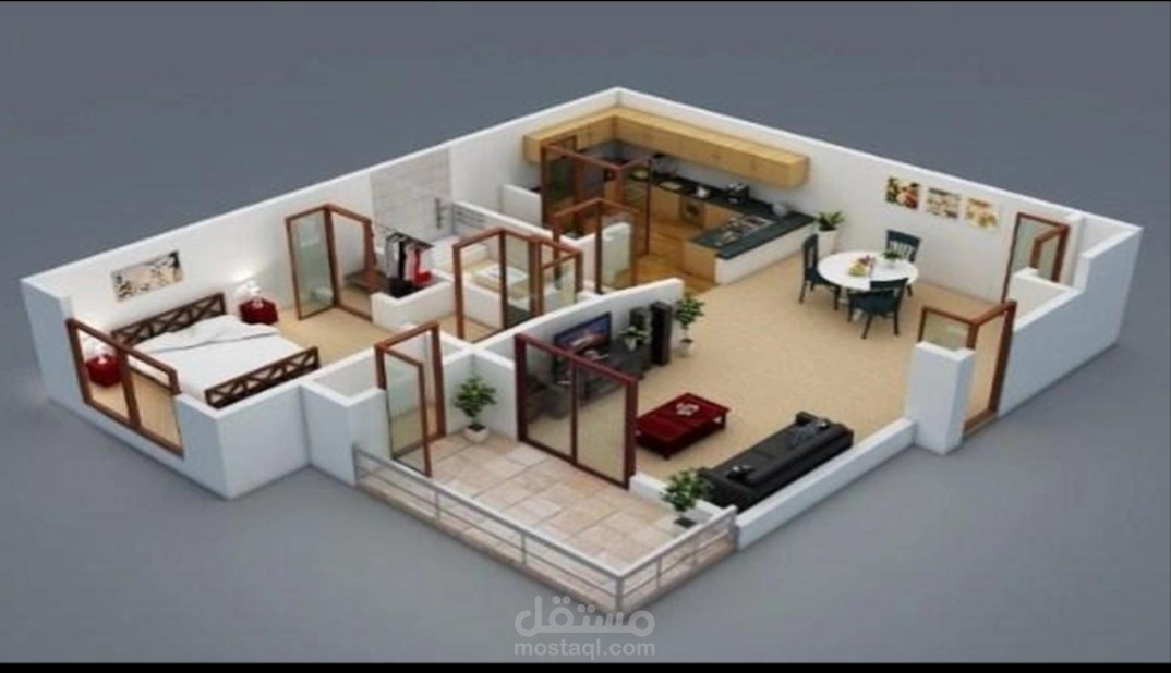 تصميم منزل 3d ستيل مودرن