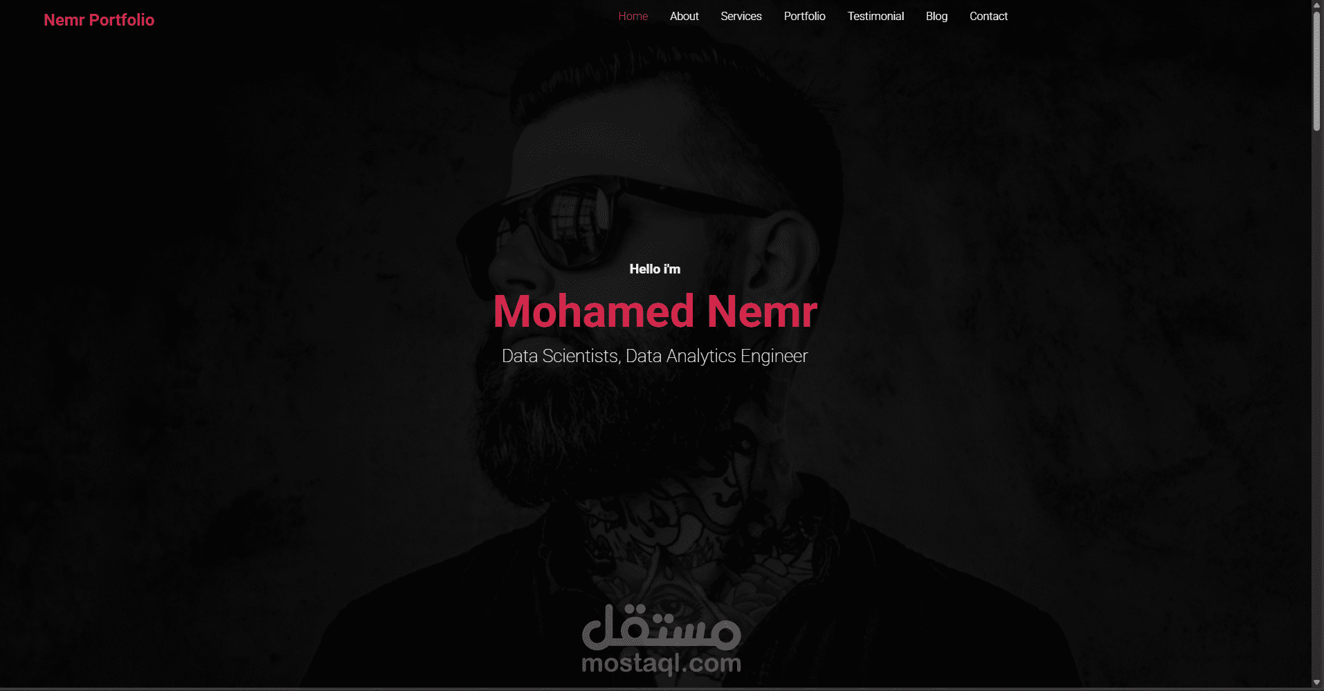 صفحة موقع الكتروني