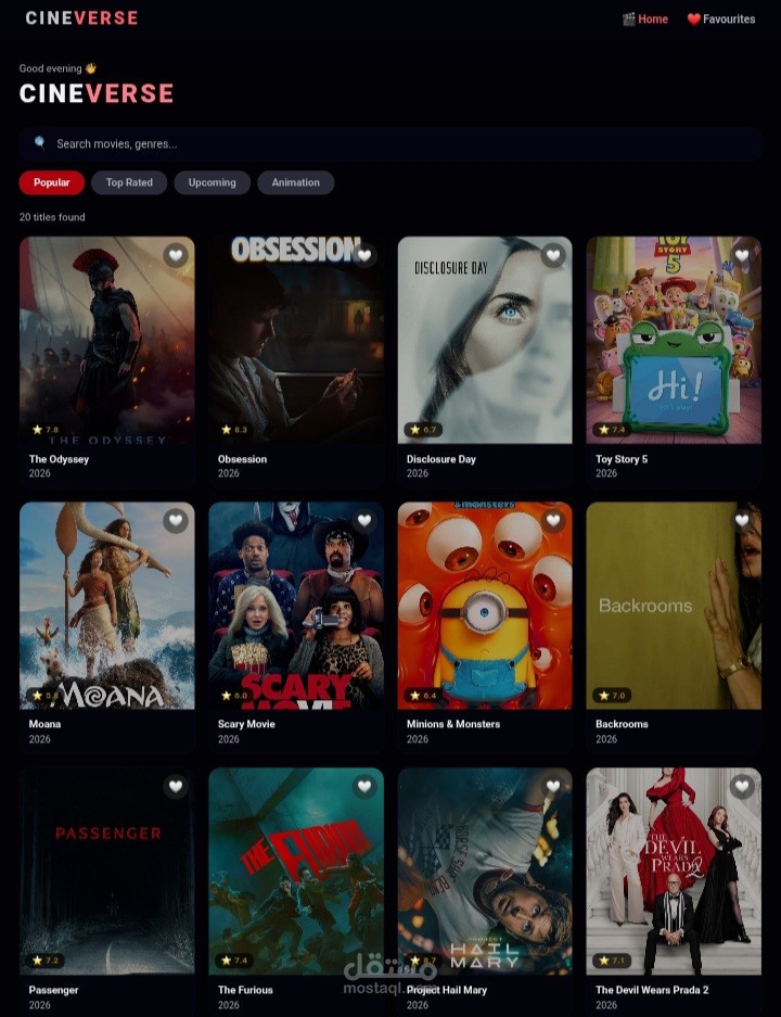 CineVerse - Web & Mobile Movie Application