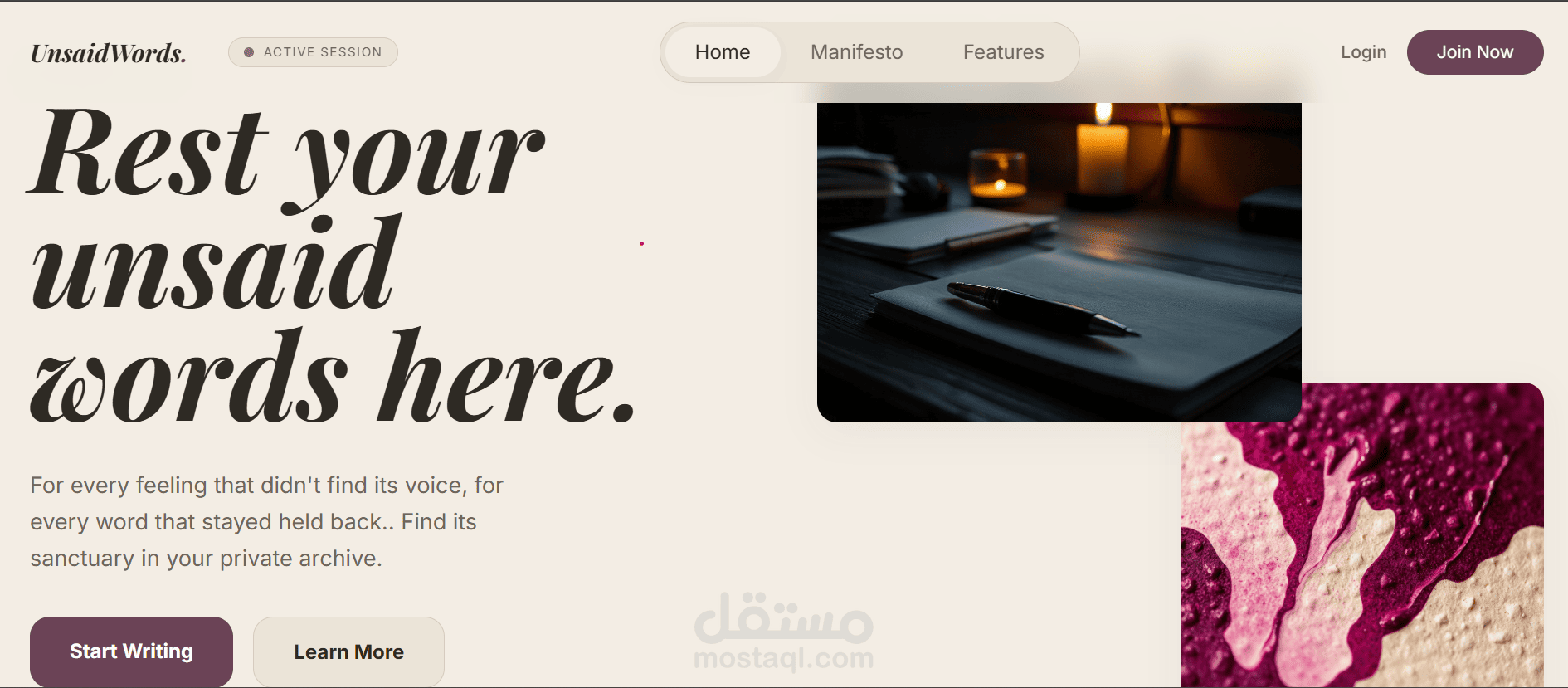 UnsaidWords — Private Digital Archive