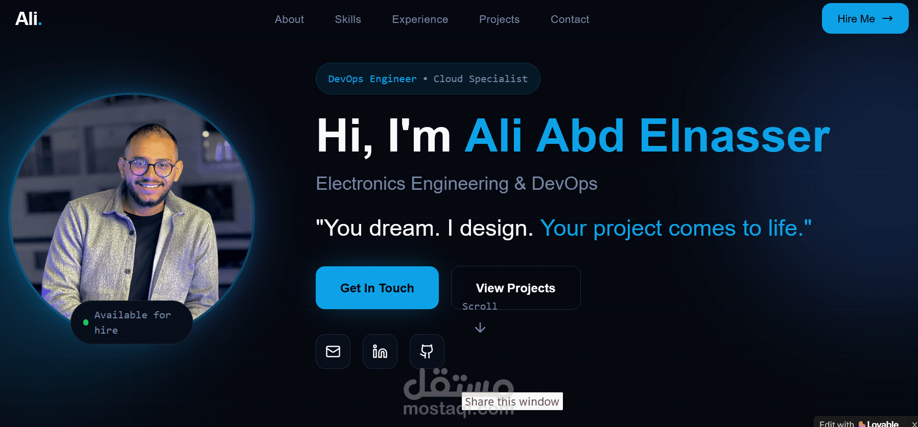 تصميم Portfolio