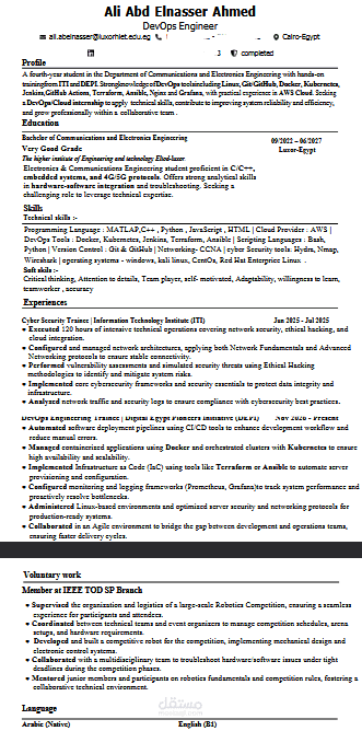 تنفيذ ابحاث دراسية وتنفيذ سيرة ذاتية cv