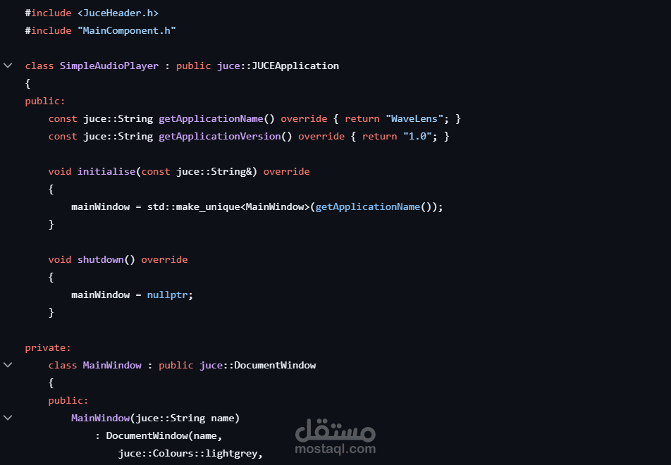 ++A JUCE Audio Player with C