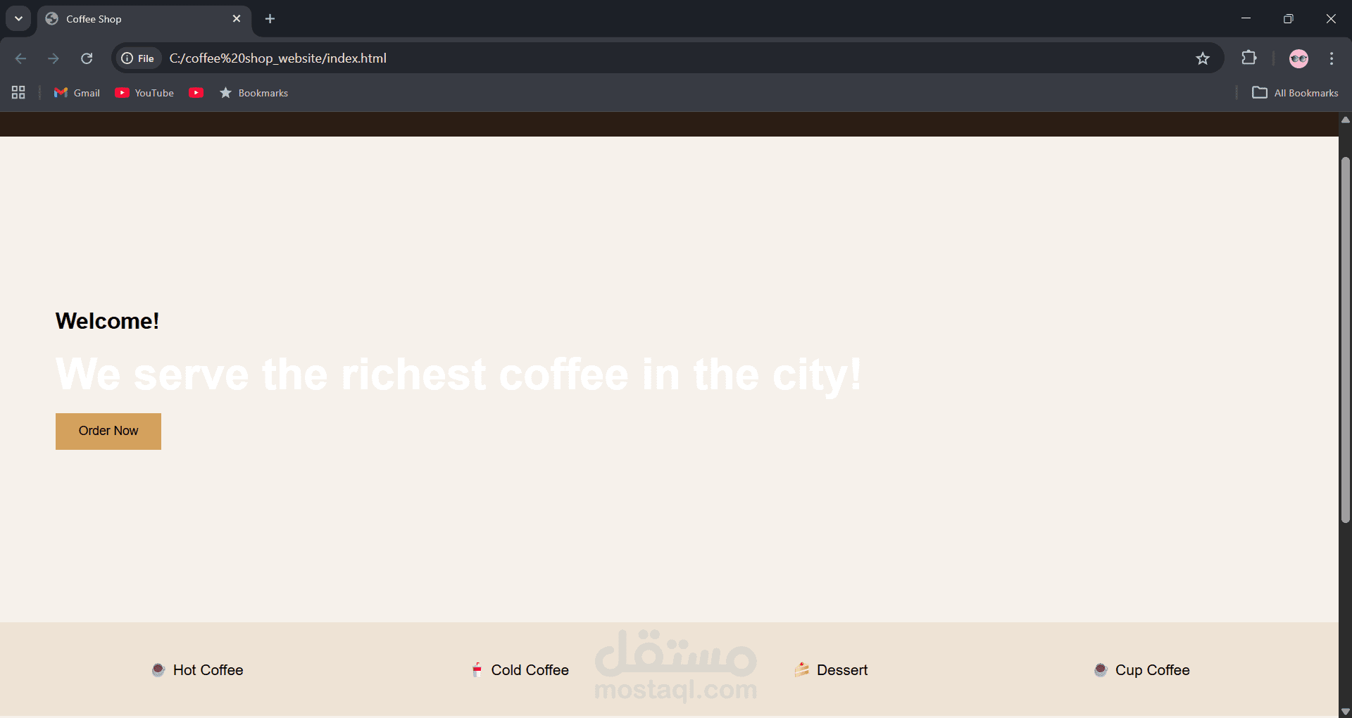 مصمم ومطور مواقع ويب