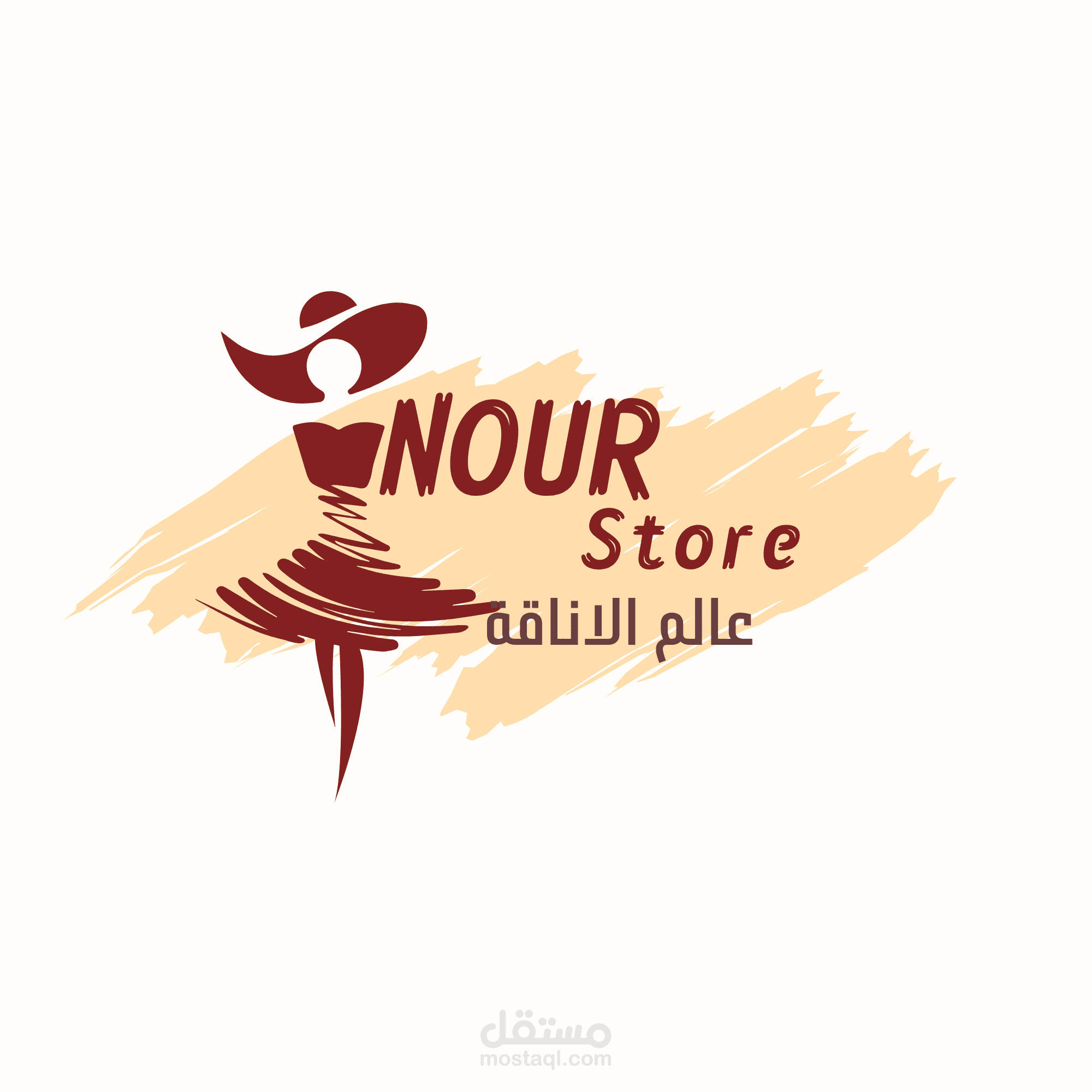 تصميم شعار متجر نور – تصميم إبداعي وهويّة بصرية مميزة"