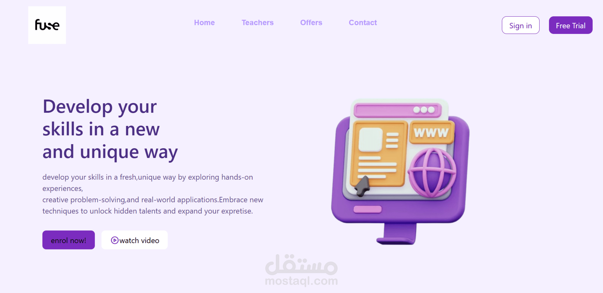 تصميم صفحة ويب احترافية باستخدام HTML و CSS متجاوبة مع جميع الأجهزة