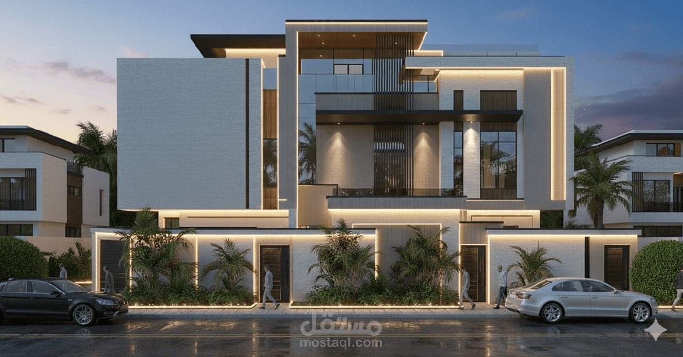 تصميم واجهات خارجية -مدرن