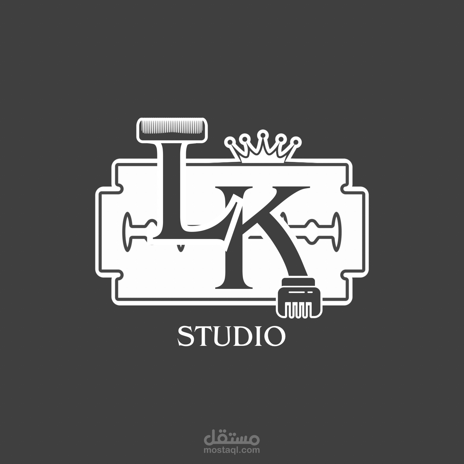 شعار صالون الحالاقة LK Studio