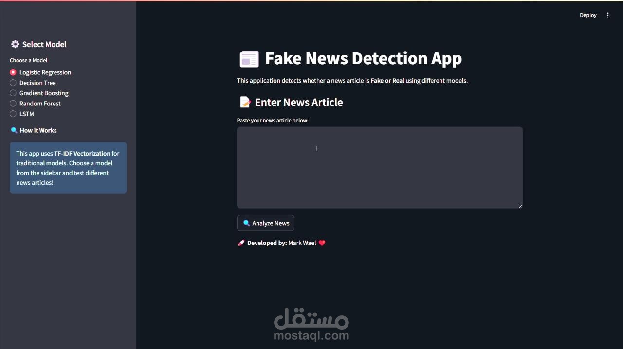 Fake News Detection using Machine Learning & NLP