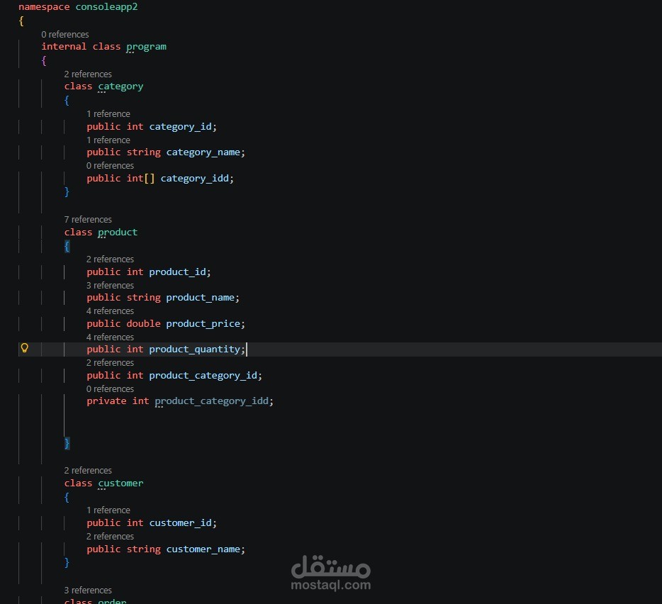 Simple E-commerce Order Management System in C#