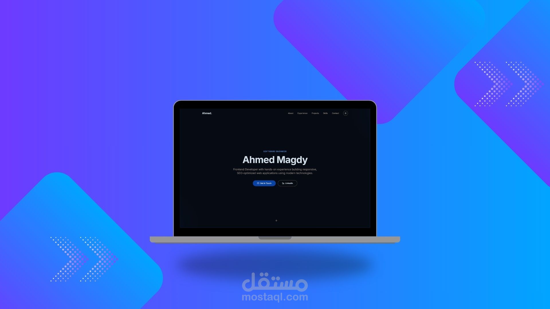 تصميم موقع بورتفوليو شخصي احترافي ومتجاوب