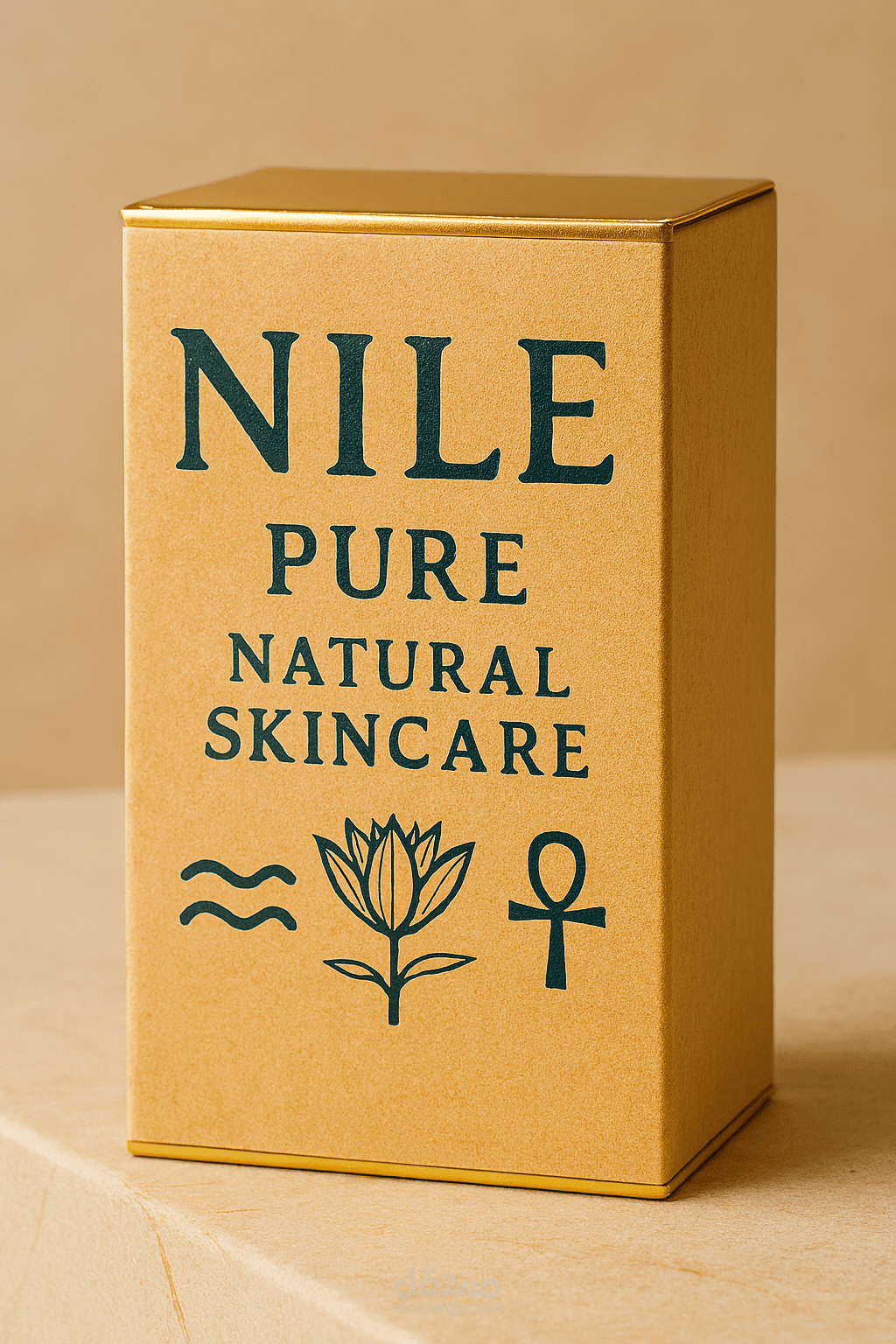 ابتكار هوية بصرية وباكدچينج لمنتج افتراضي – NILE  PURE Skincare