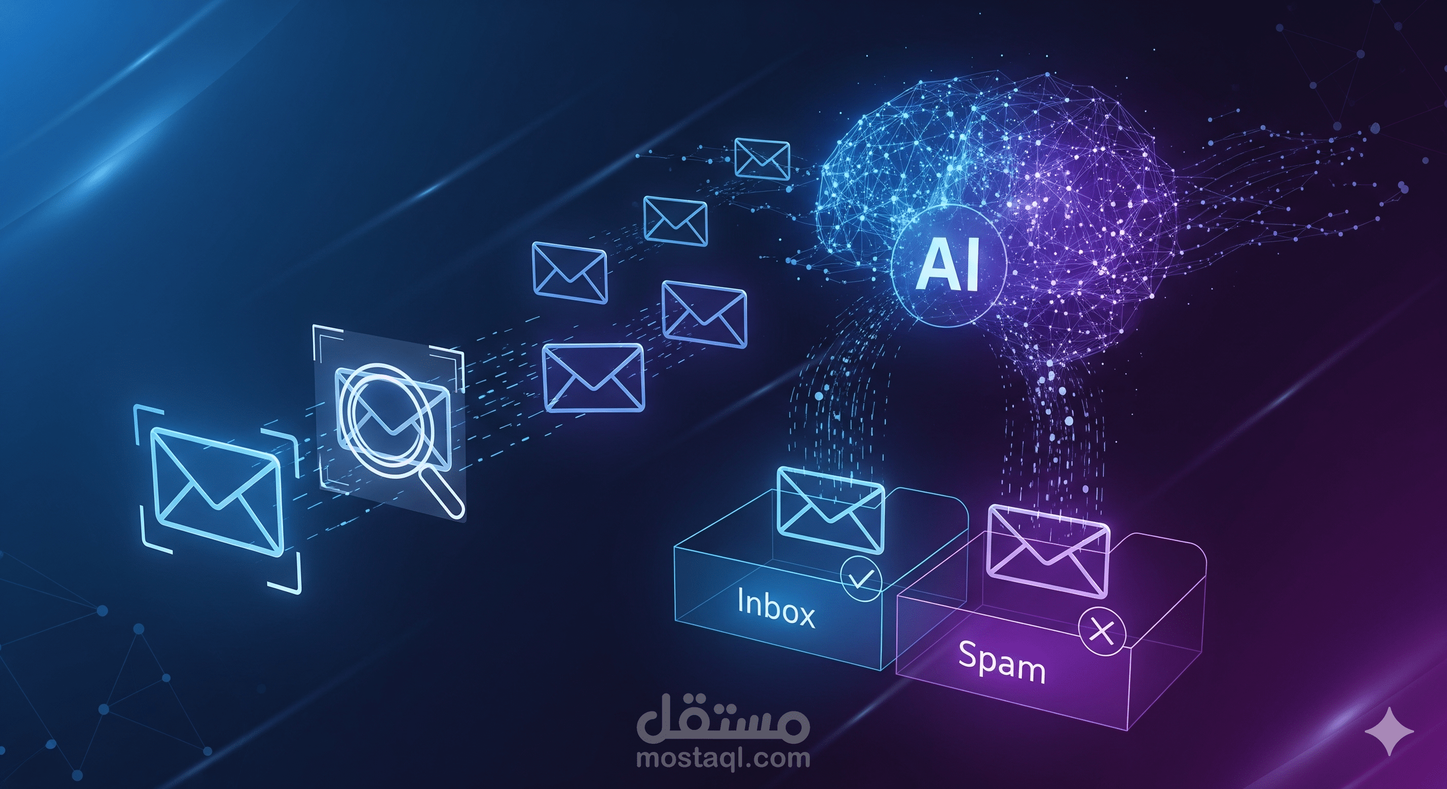 نظام ذكاء اصطناعي للكشف عن البريد المزعج