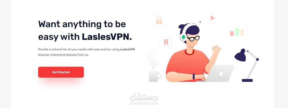 LaslesVPN Landing Page