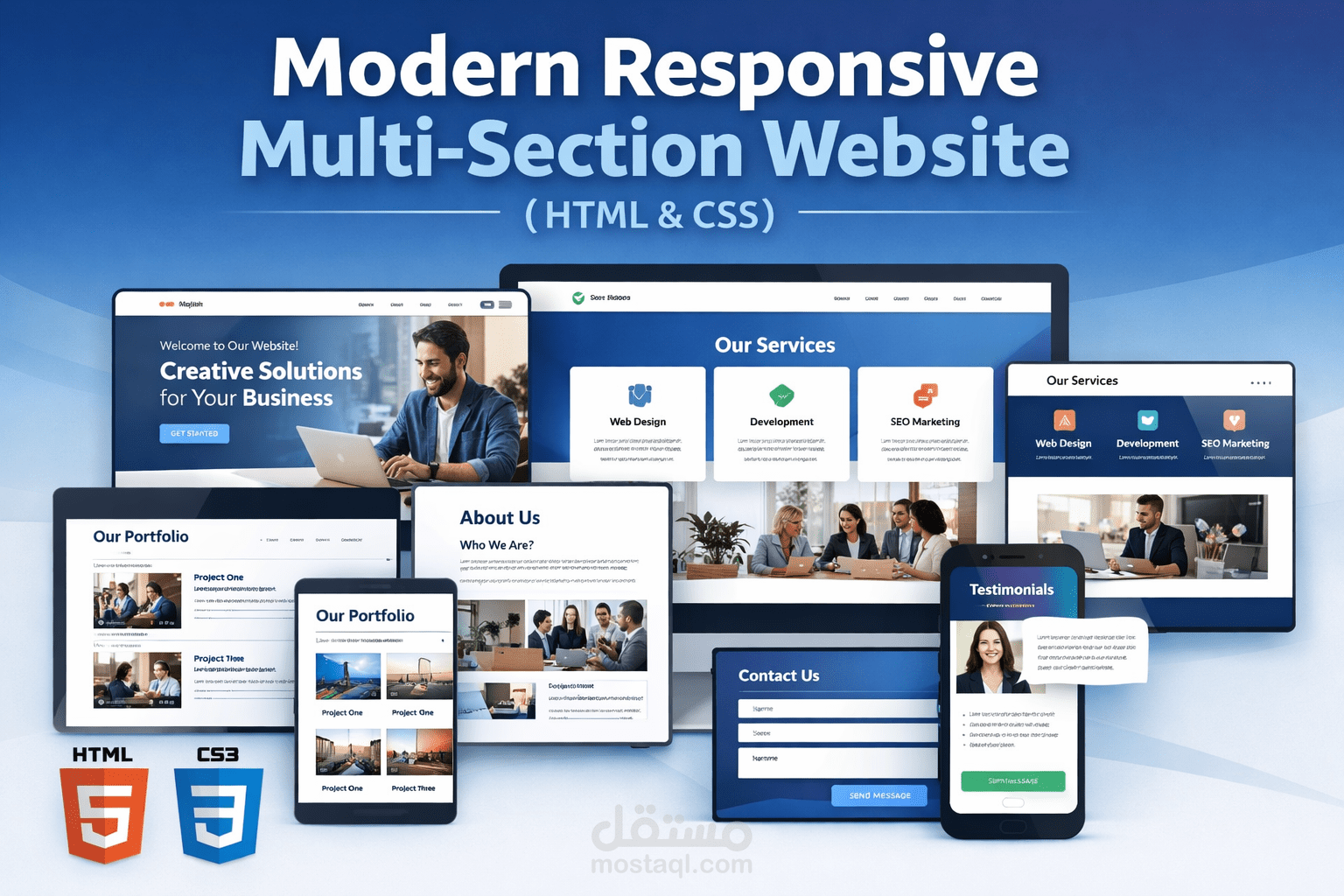 Professional Multi-Page Website Layout