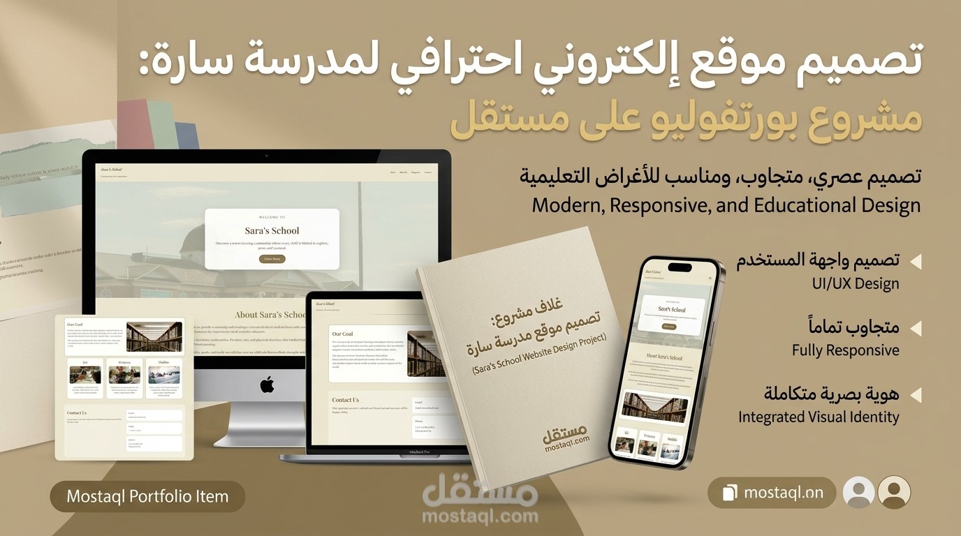 قمت بتصميم صفحة هبوط (landing page)لمدرسة خاصة