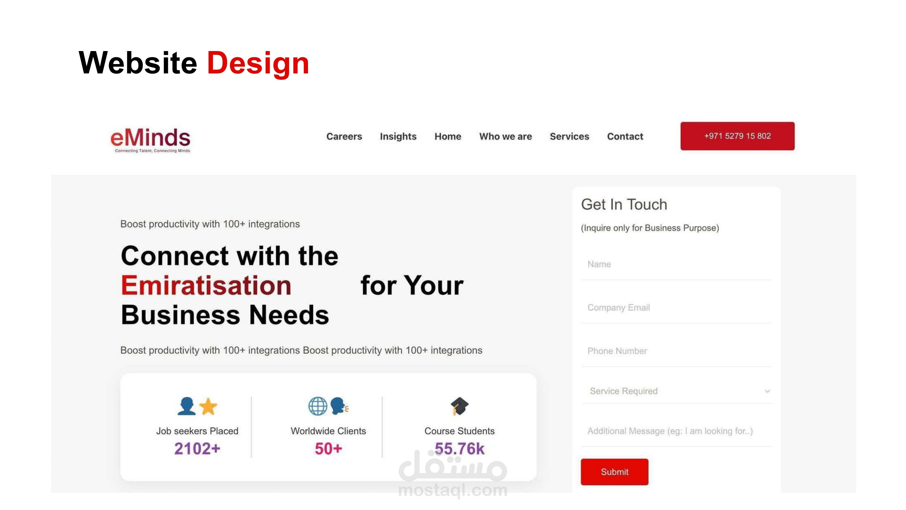 Corporate Website Design & SEO Optimization for eMinds (Dubai-Based Outsourcing Company)