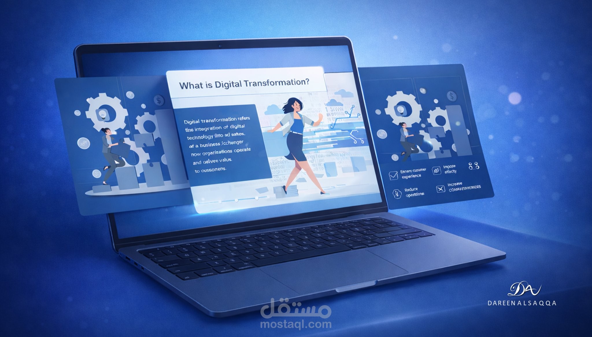 تصميم وإعداد عروض PowerPoint احترافية بهوية بصرية عصرية وجذابة