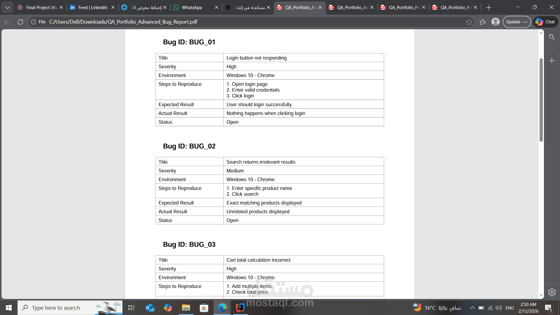 API Testing & Critical Bug Reporting