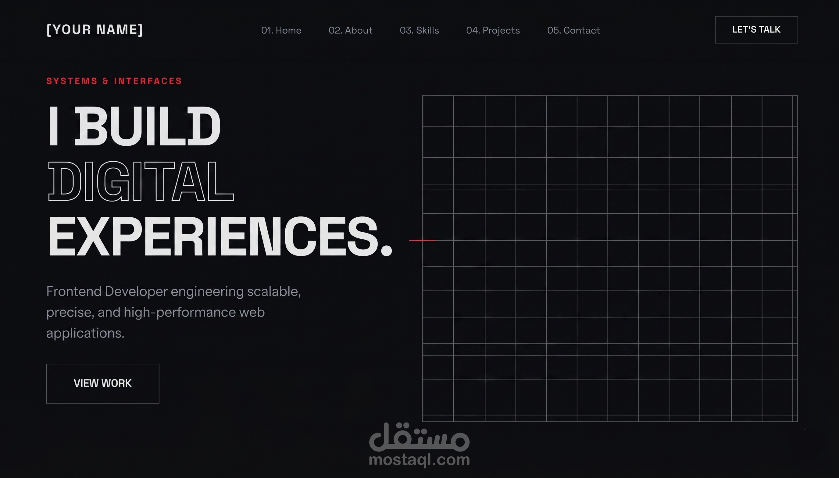 إنشاء Portfolio معرض أعمال احترافي فائق السرعة ومتجاوب بـ HTML و CSS و JS