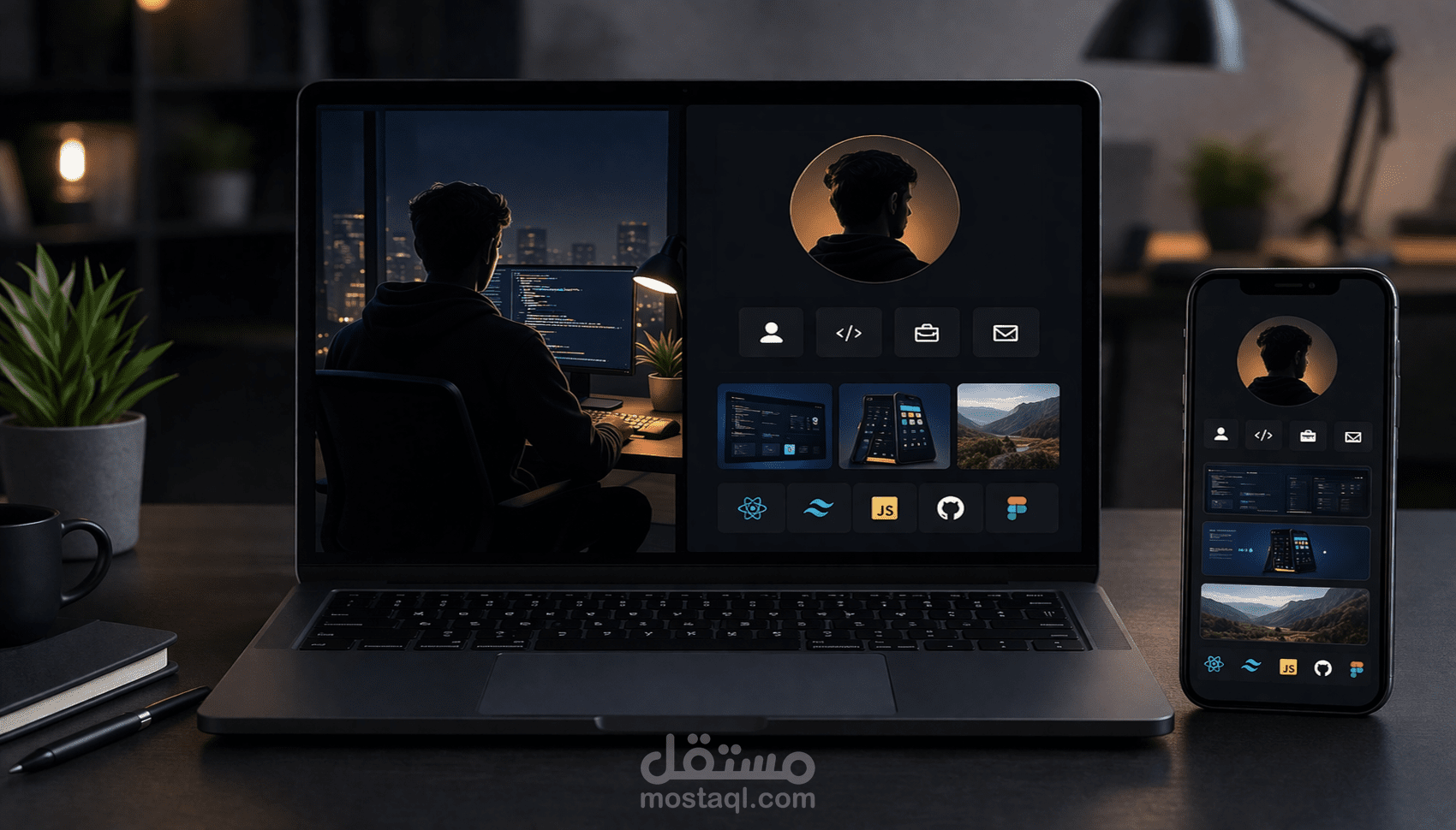 تصميم موقع شخصي Portfolio
