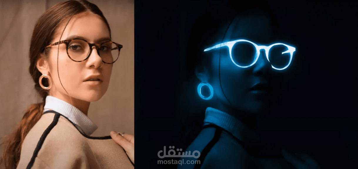 عمل صورة فريدة تتوهج في الظلام