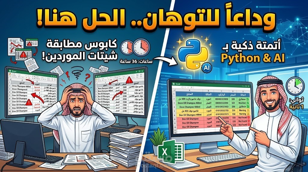 نظام ذكي لأتمتة مطابقة بيانات الموردين (Vendor Reconciliation) باستخدام Python و AI