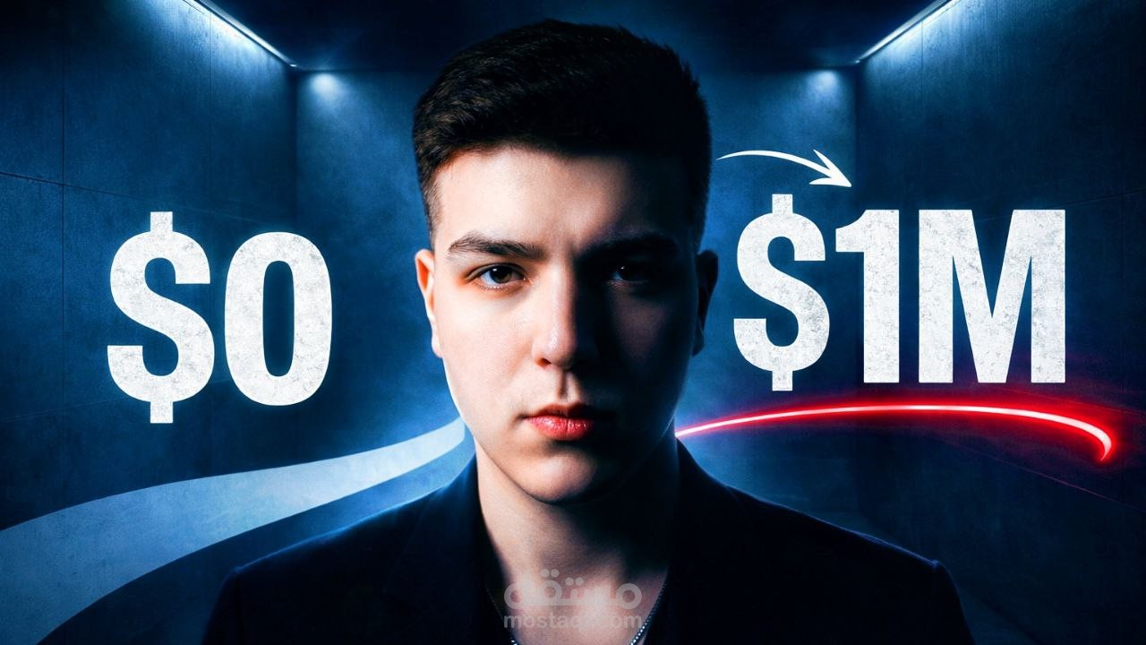 تصميم صورة مصغرة سينمائية (Financial & Business) تعتمد على استراتيجية الفضول