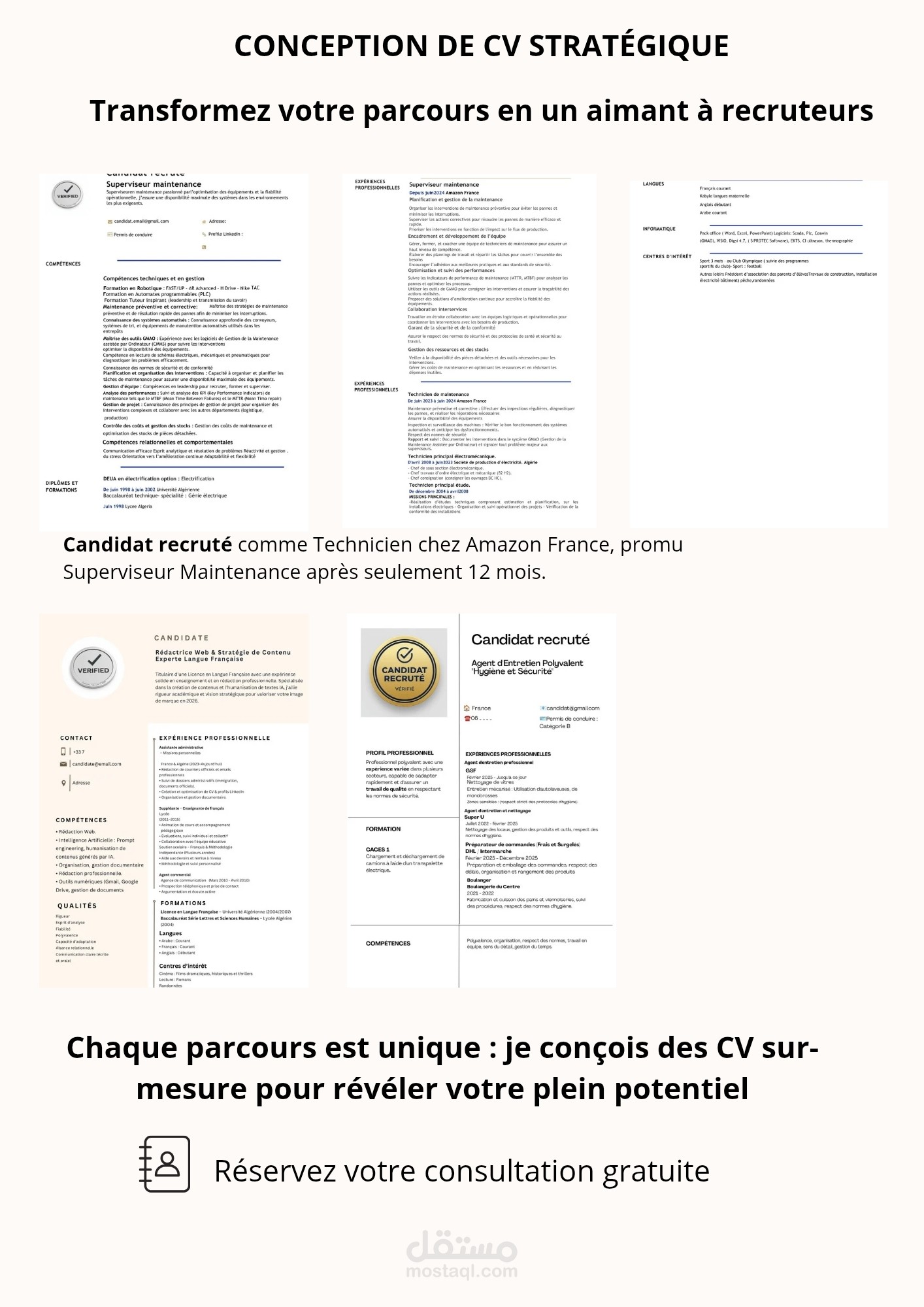 تصميم السير الذاتية الاستراتيجية (صورة CV)
