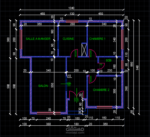 Reproduction d’un plan RDC en DWG – AutoCAD