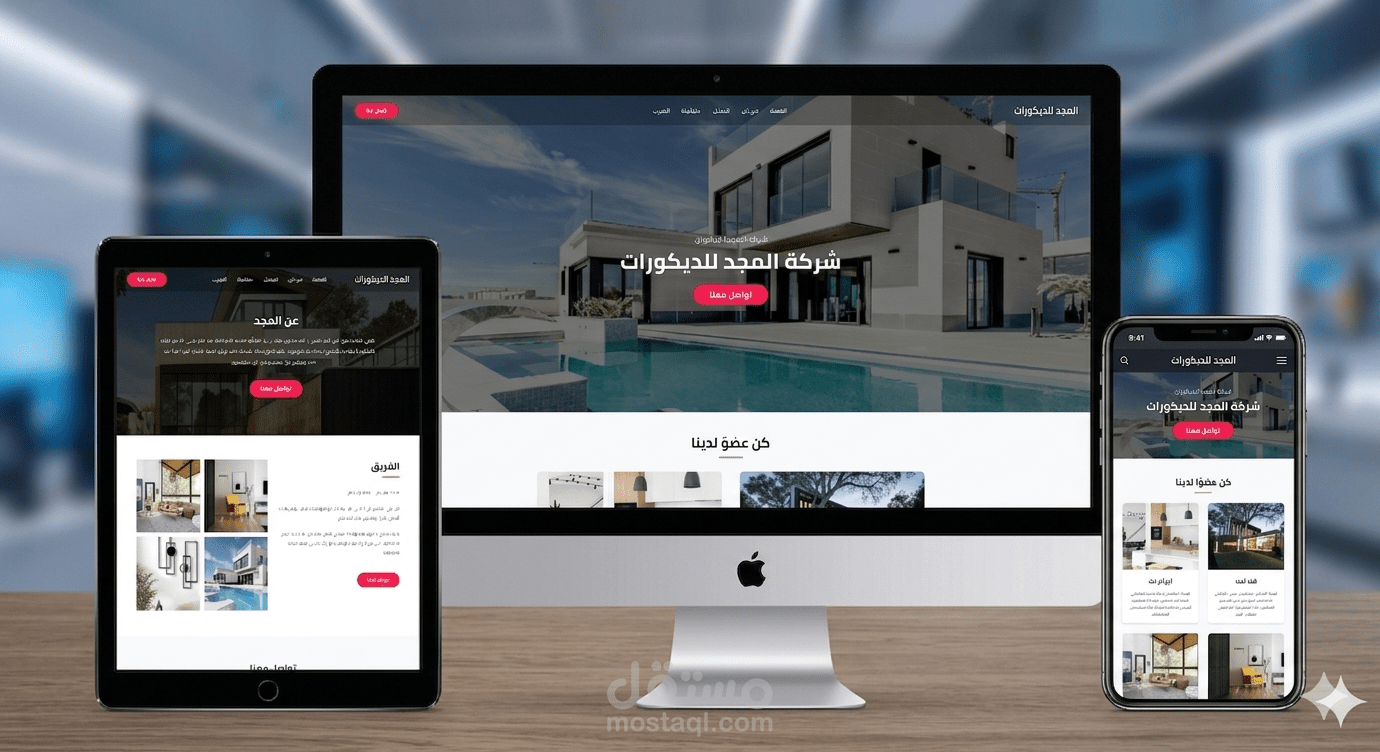 موقع شركة المجد الهندسية للديكورات
