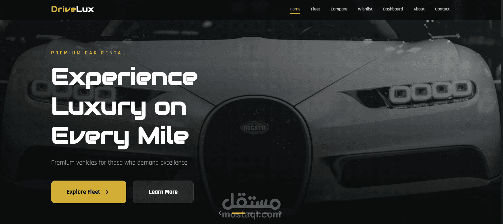 DriveLux – Car Rental Web Application (React Frontend)