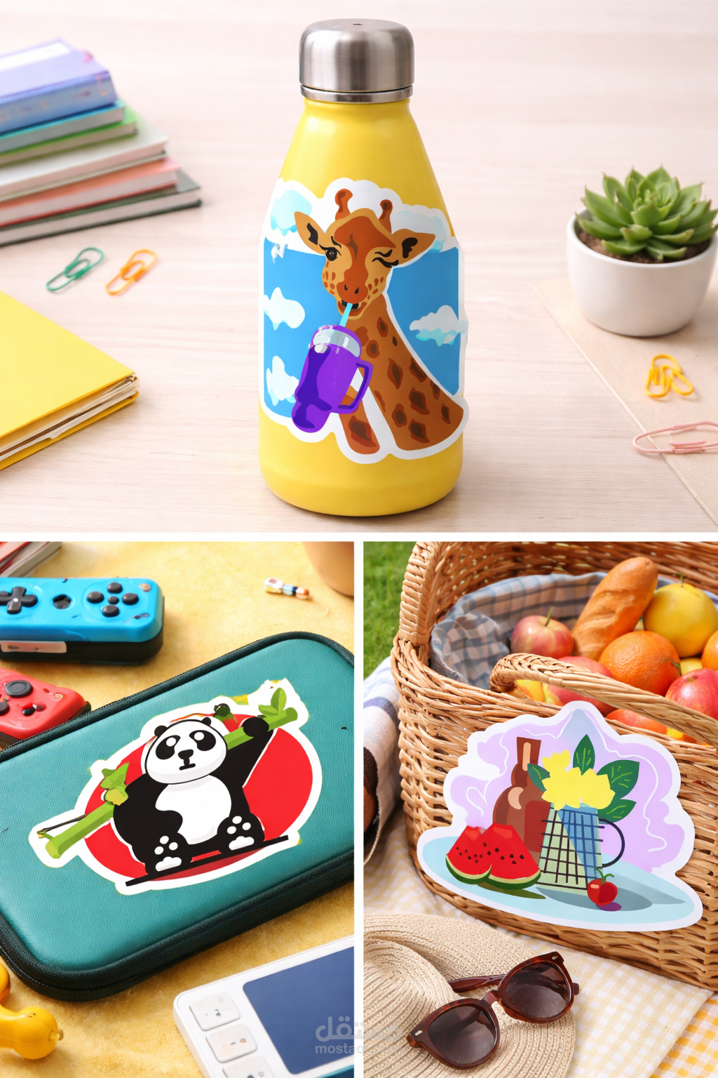 تصميم استيكرات وشخصيات illustrations