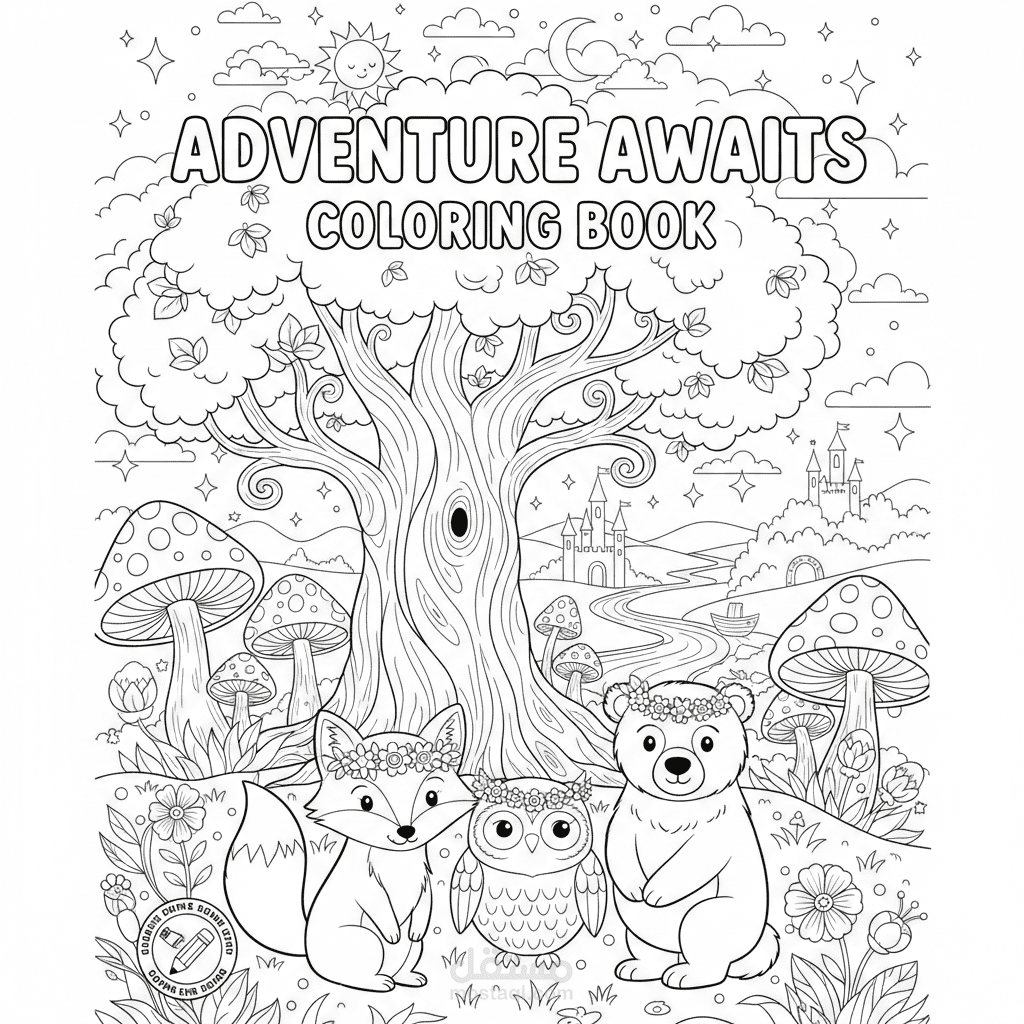 تصميم كتاب تلوين للأطفال جاهز للنشر على Amazon KDP