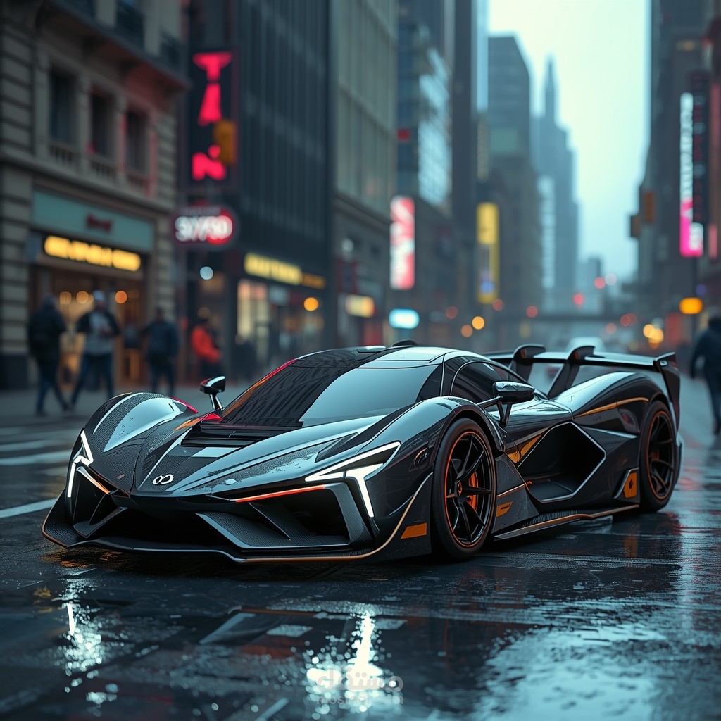 تصميم سيارة رياضية مستقبلية فائقة (Dark Concept).