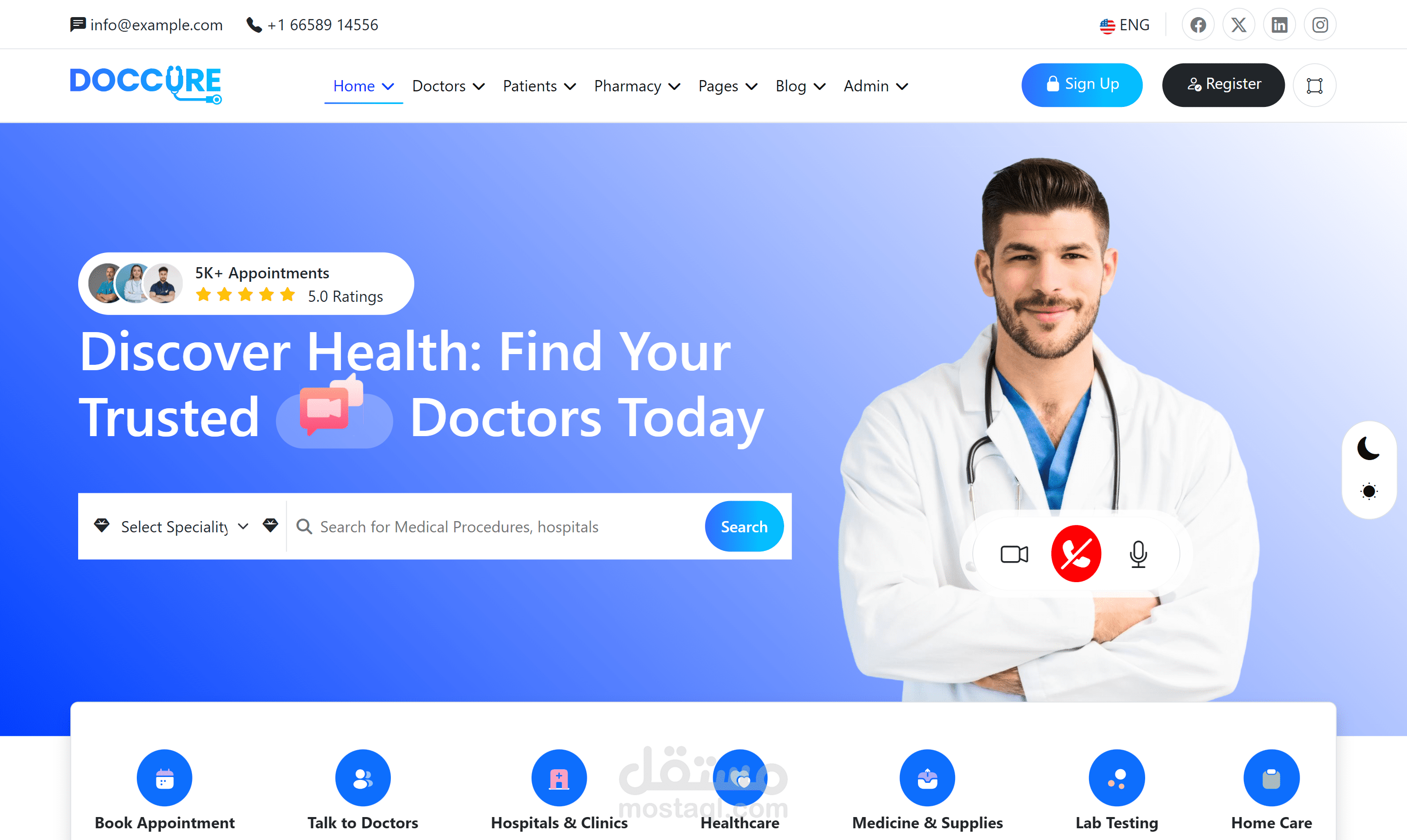 Doccure – Online Healthcare & Doctor Appointment Platform