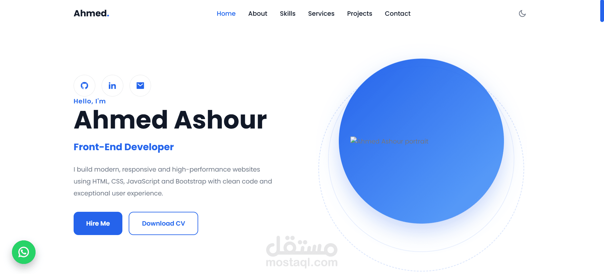 تصميم وتطوير موقع بورتفليو متجاوب واحترافي Portofolio Website
