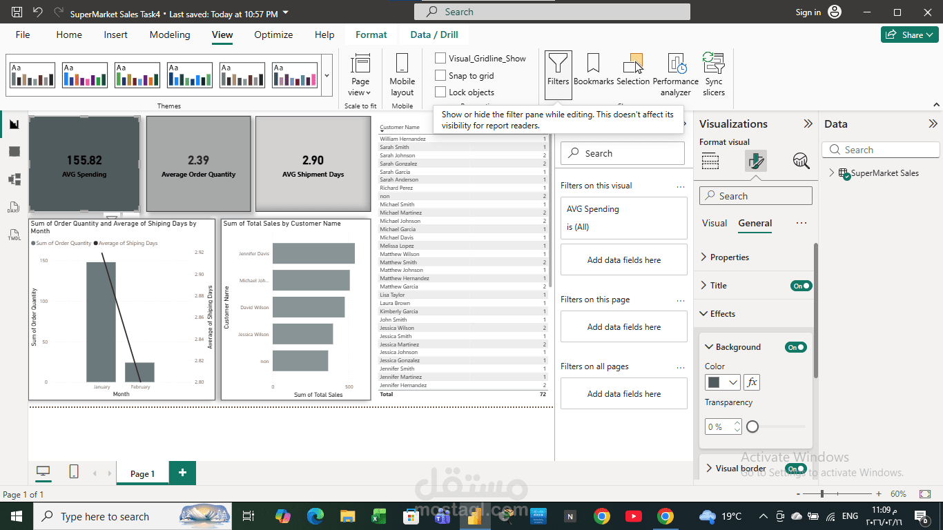 تحليل بيانات مبيعات التجزئة وتحسين كفاءة التوصيل (Power BI)