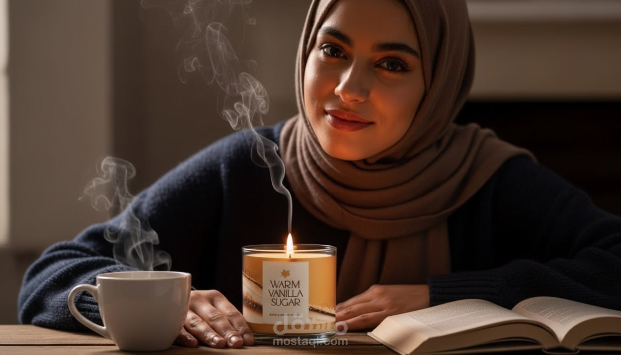 إعلان عن شموع عطرية