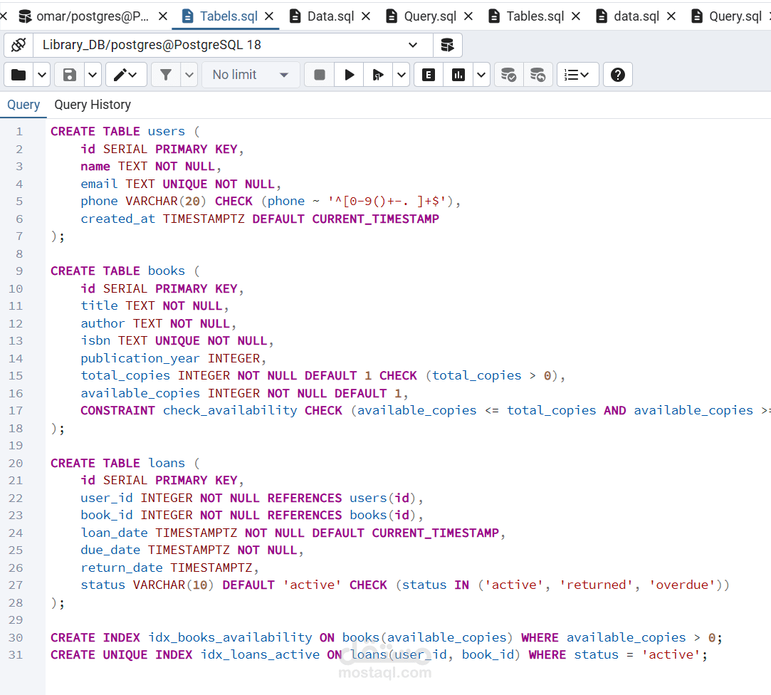 قاعده بيانات لمكتبه       Library_DB