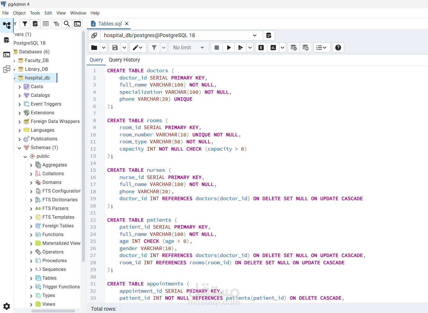 قاعده بيانات مستشفى        Hospital_DB