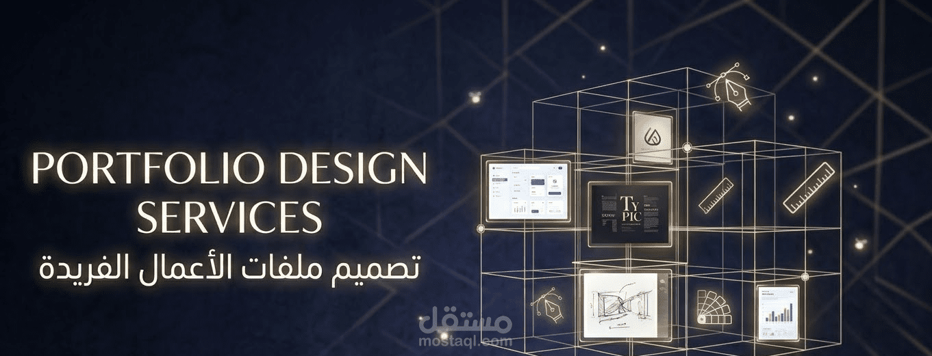 بناء وتطوير معرض أعمال تفاعلي